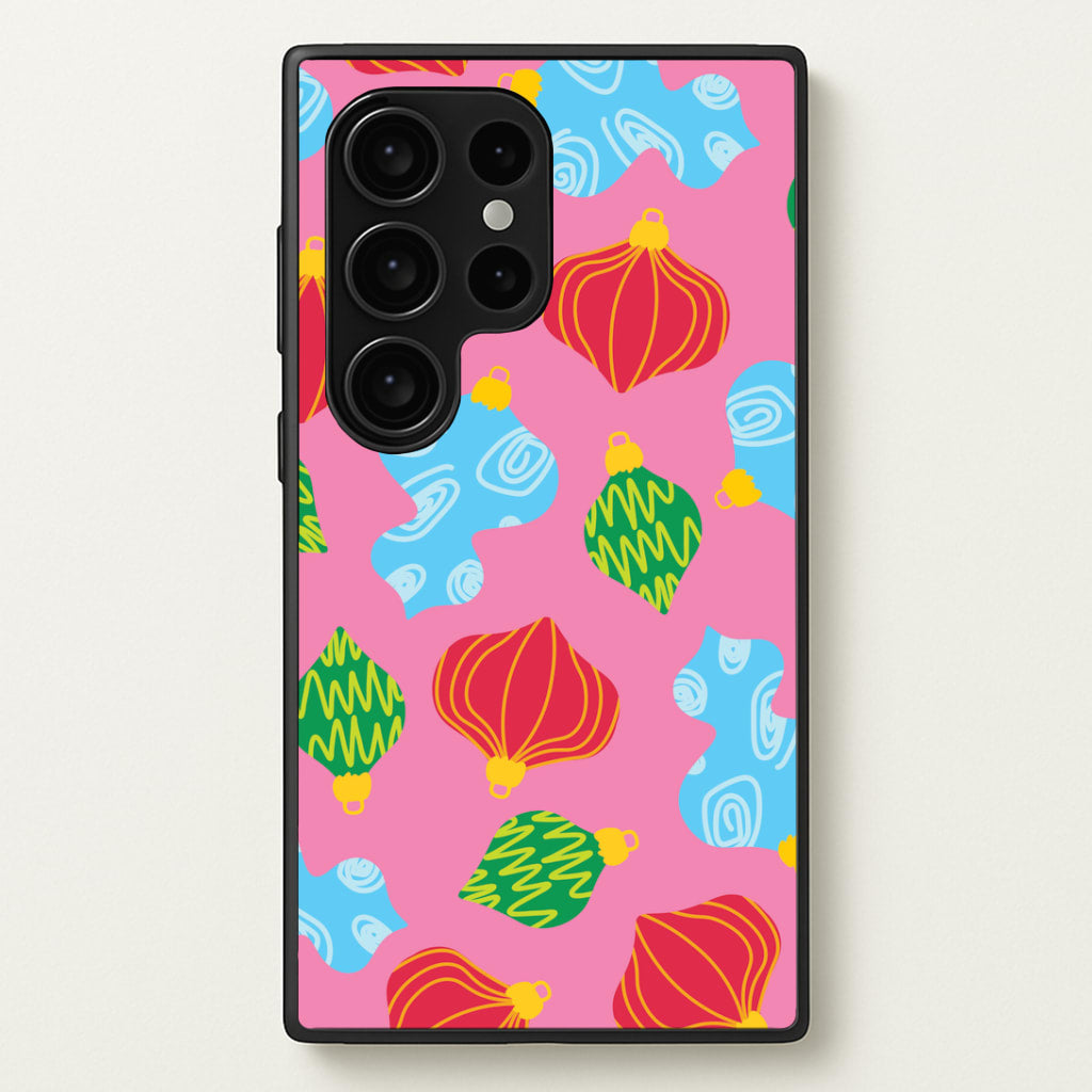Abstract Christmas Baubles Pattern Galaxy S24 Ultra Case