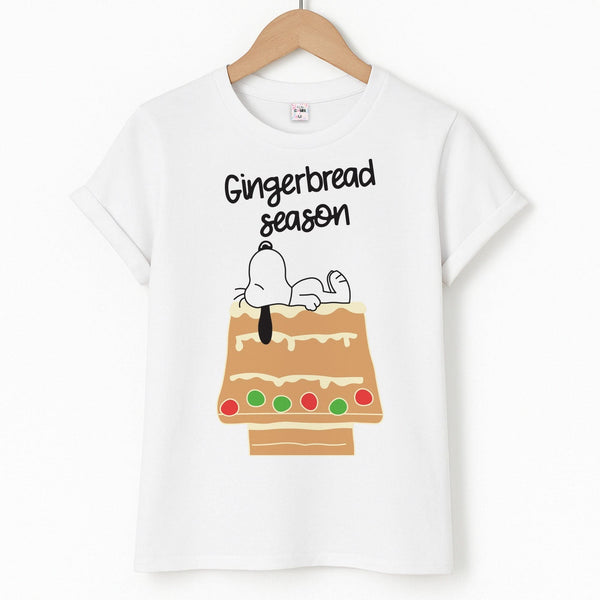 Cartoon Beagle Gingerbread House Unisex T-Shirt