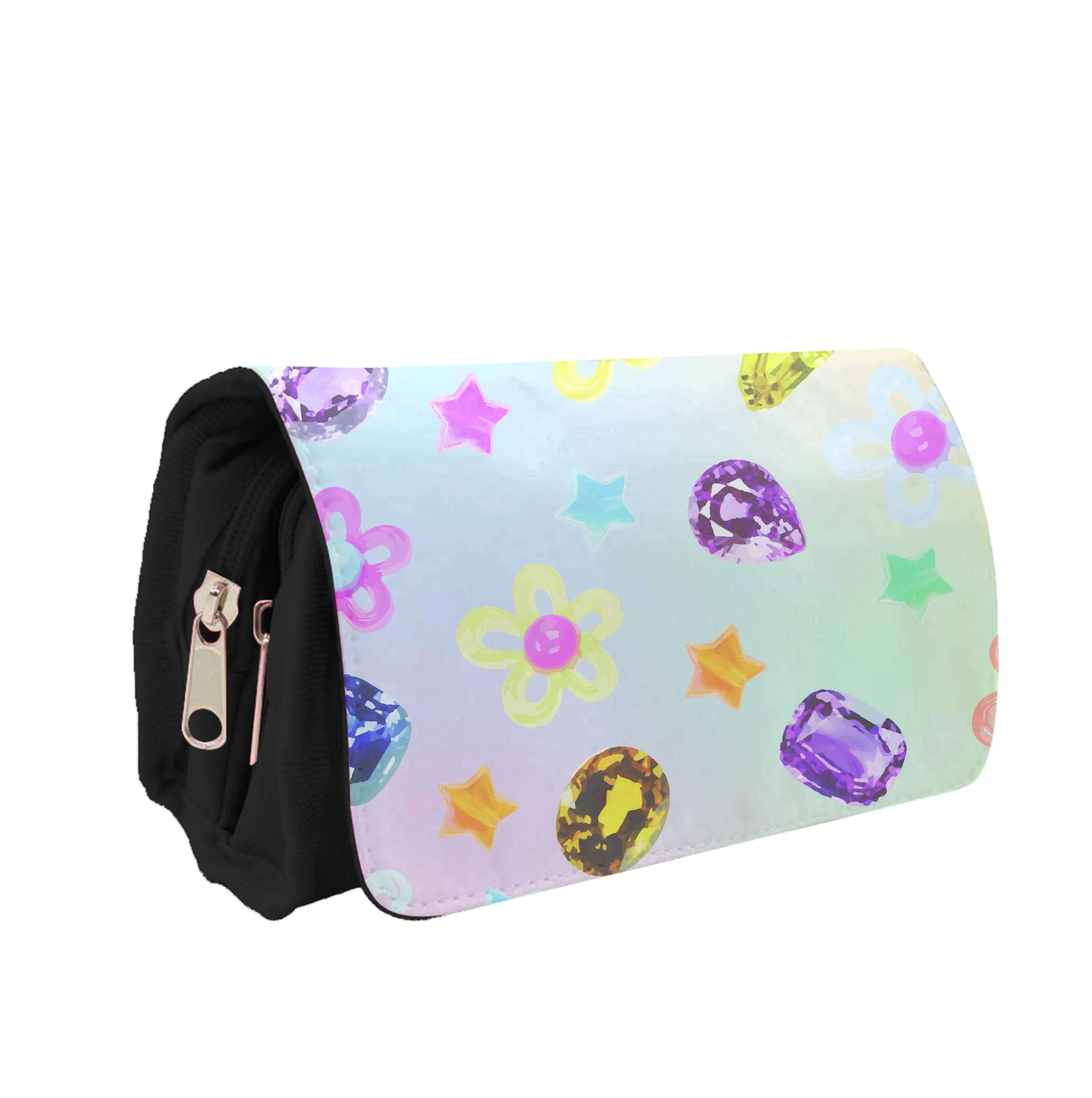 Gradient Rainbow Gems Pattern Pencil Case