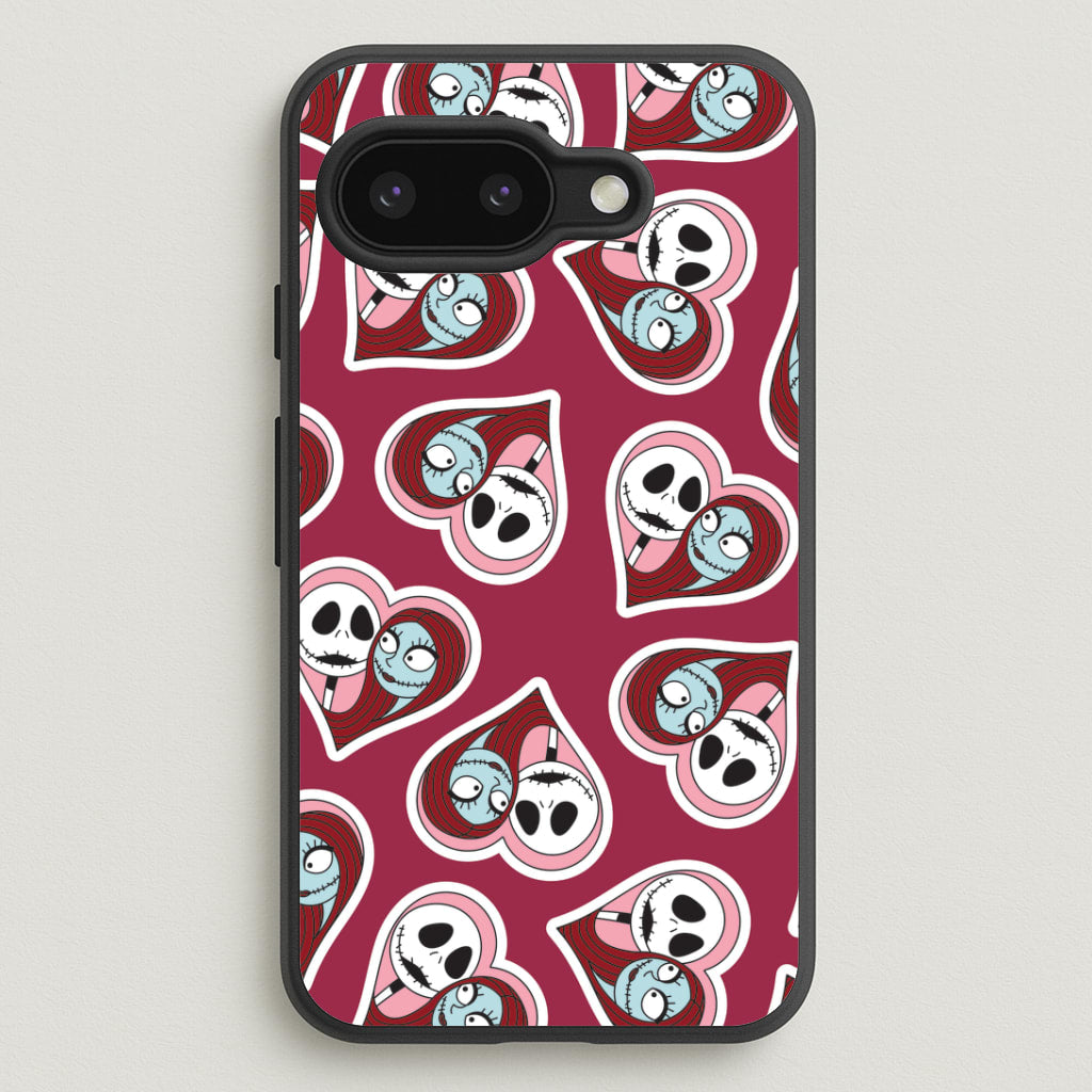 J And S Heart Pattern Google Pixel 9a Case
