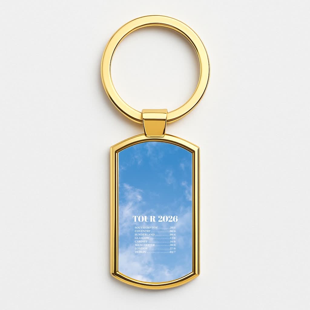 Band Tour 2026 Gold Keyring