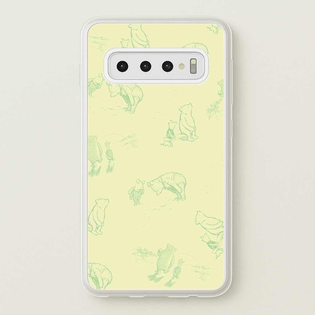 Sketched Winnie Pattern Galaxy S10 Plus Case