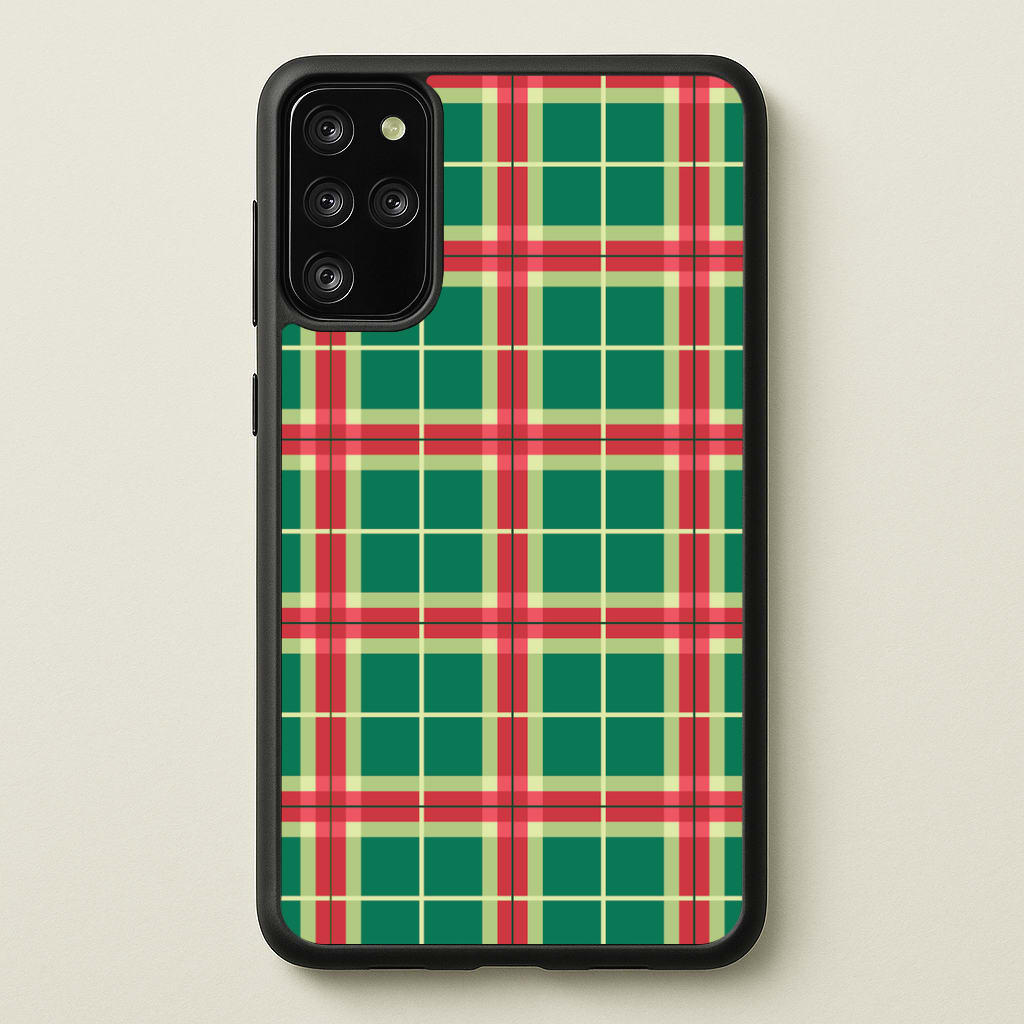Red And Green Tartan II Christmas Pattern Galaxy S20 Plus Case
