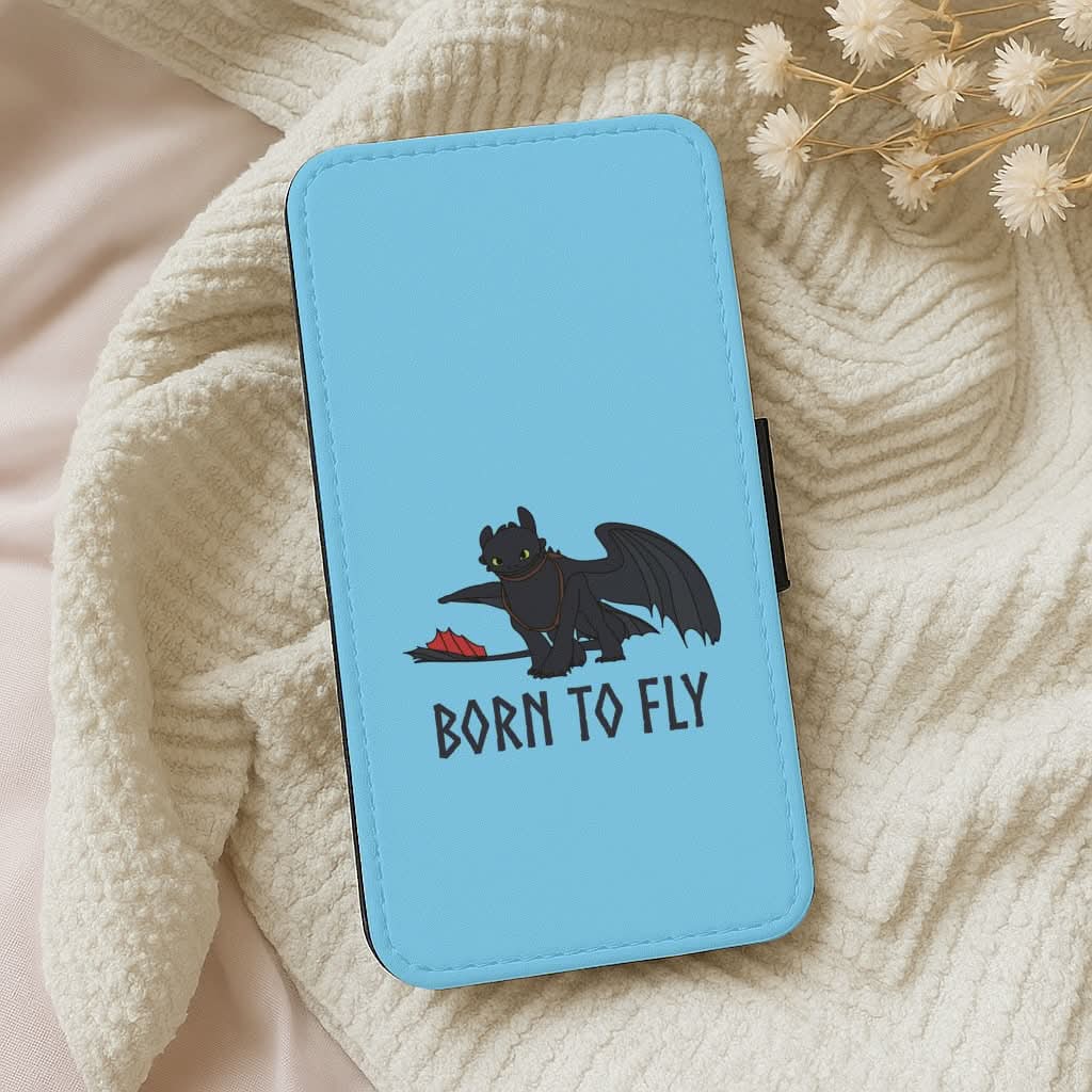 Dragon Born To Fly Leather Phone Case