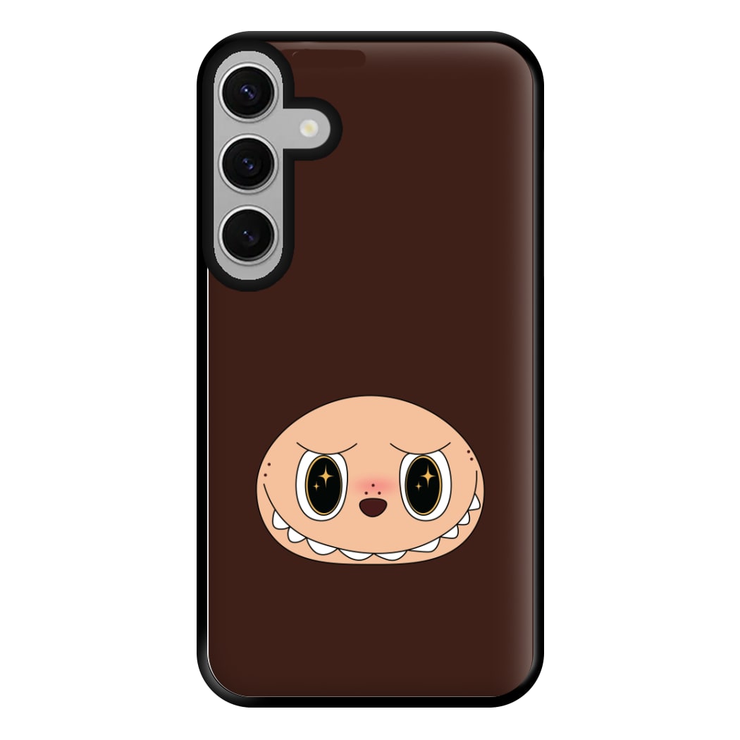 Cute Brown Monster Face Galaxy S24FE Case