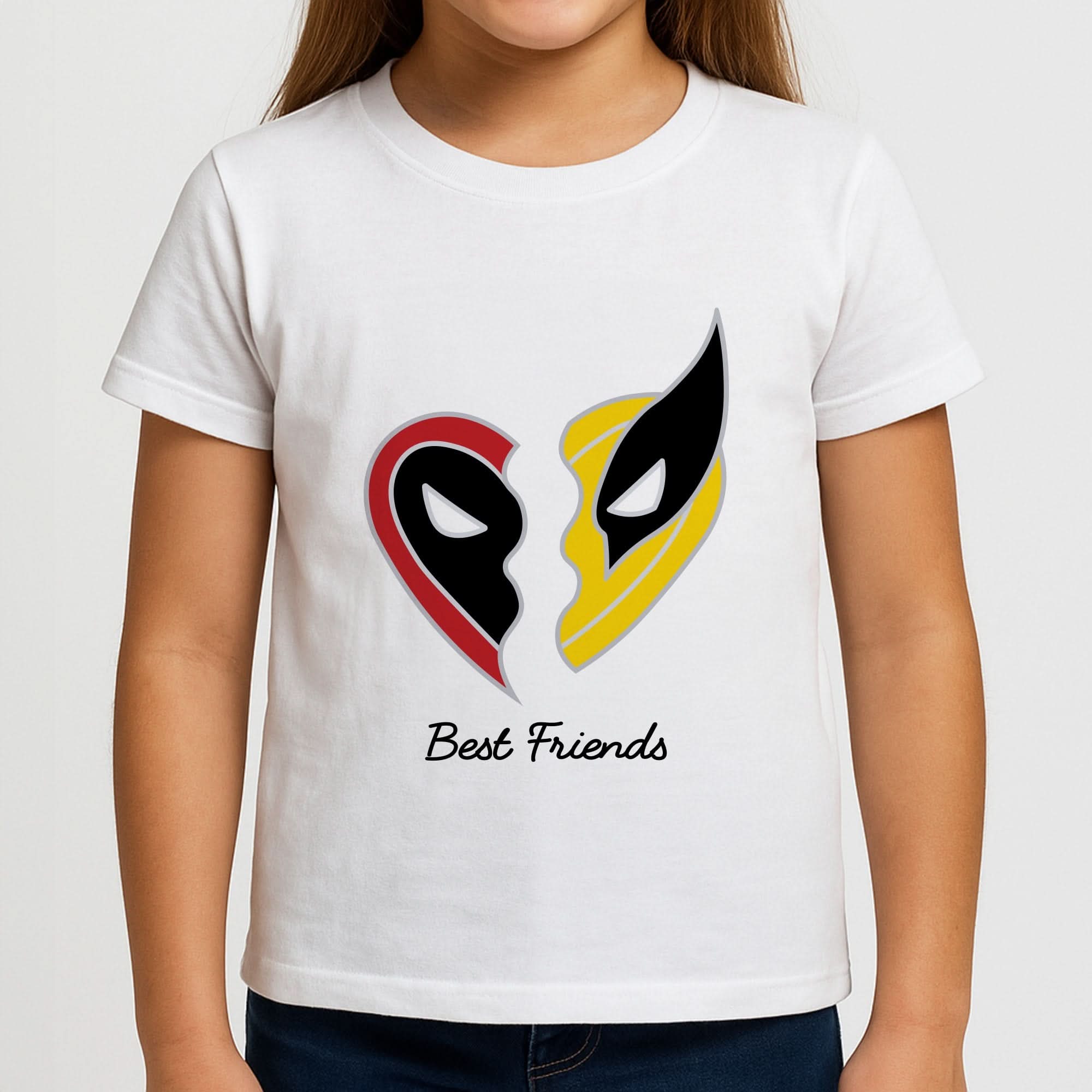Superhero Best Friends Locket Girls T-Shirt