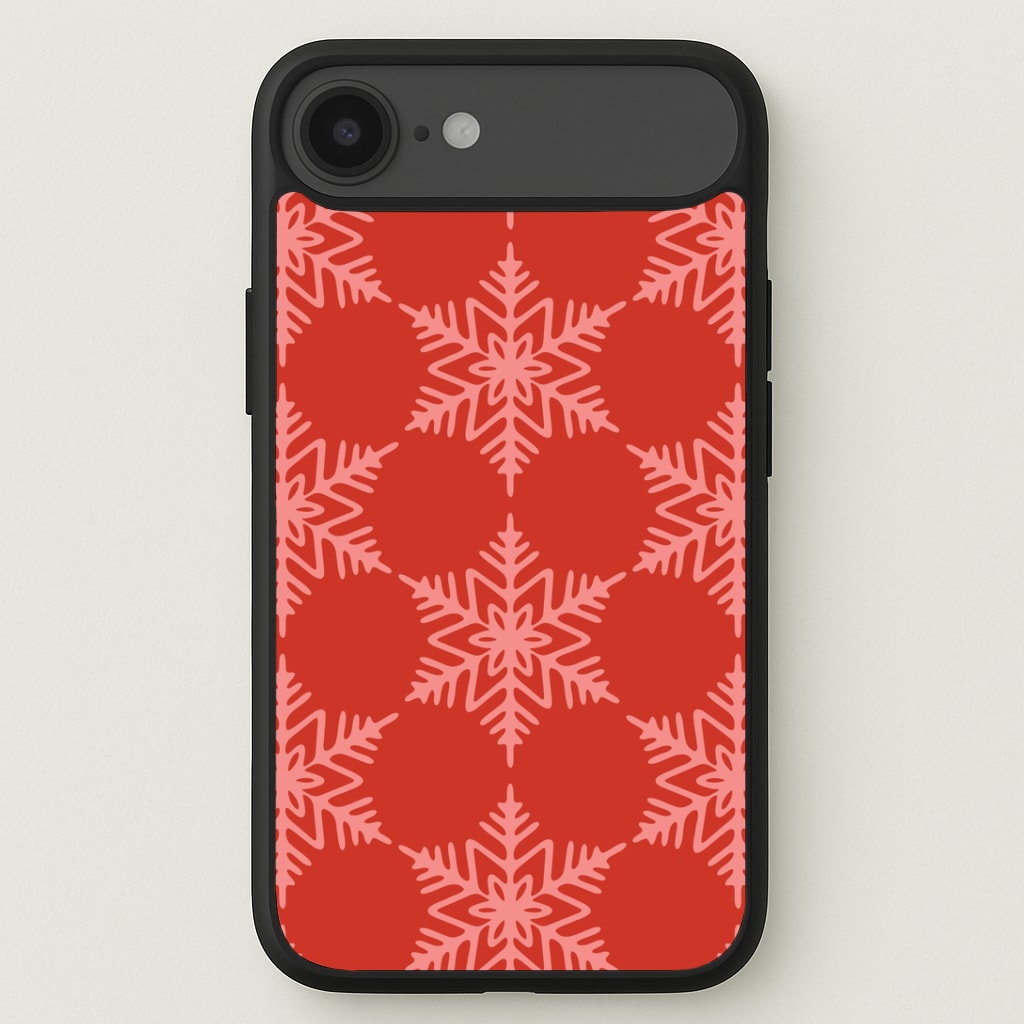 Red Giant Snowflakes Christmas Pattern iPhone 17 Air Case