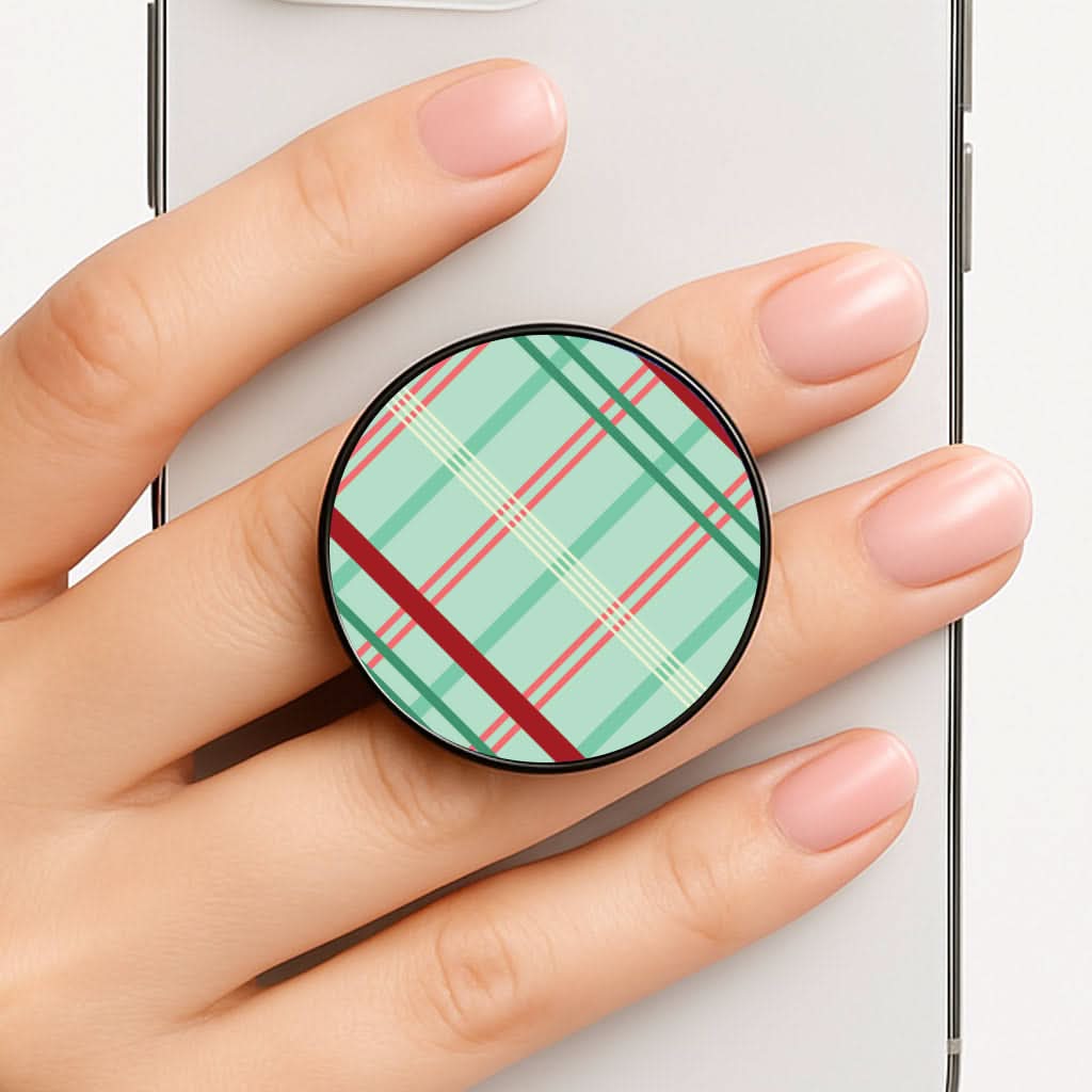 Pastel Tartan Christmas Pattern FunGrip