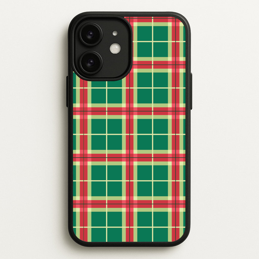 Red And Green Tartan II Christmas Pattern iPhone 11 Case