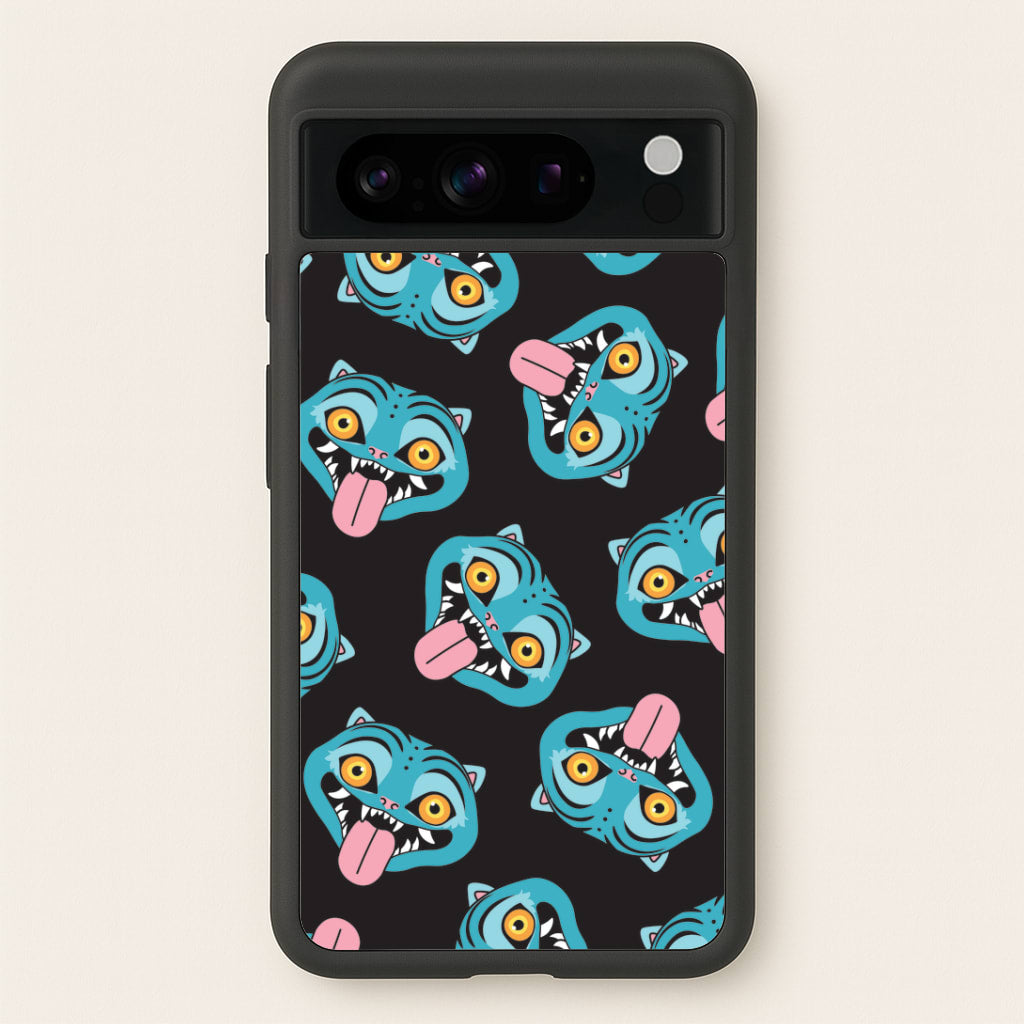Demon Cat Pattern Google Pixel 8 Pro Case