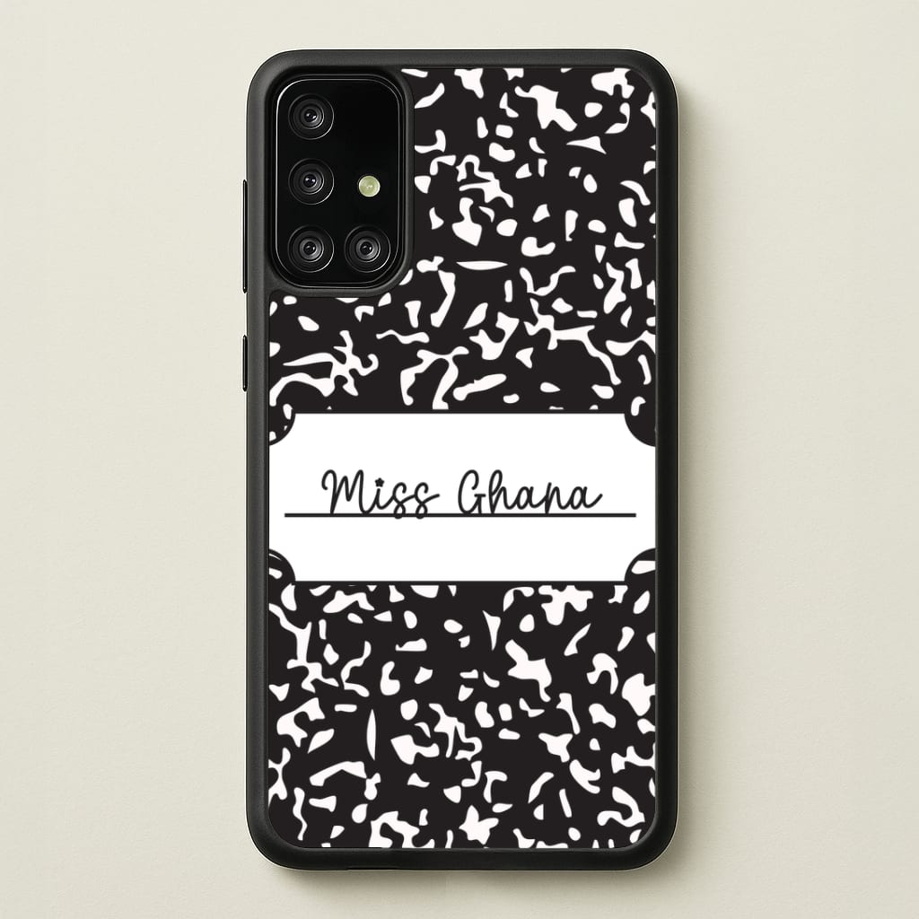 Personalised School Notebook Galaxy A71 Case