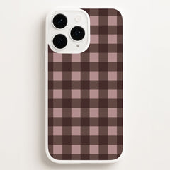 Chocolate Gingham Phone Case