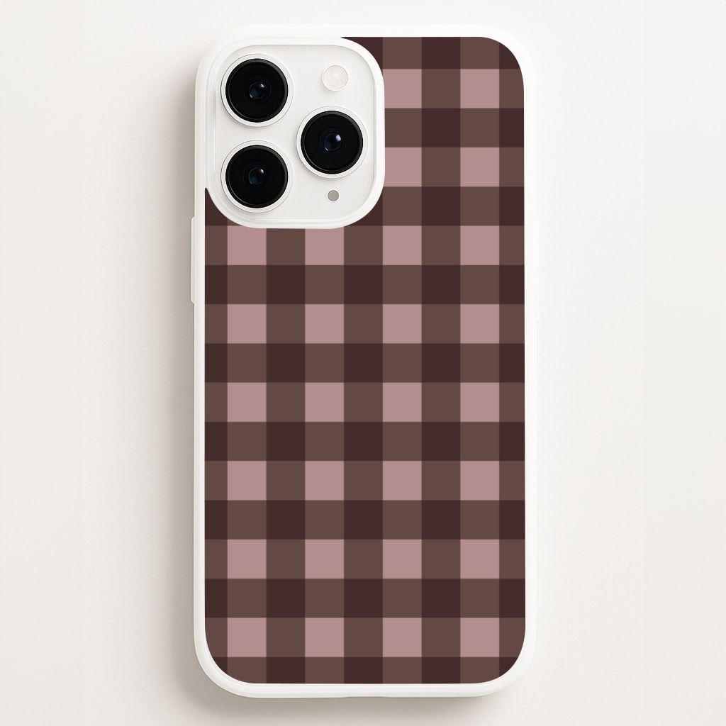 Chocolate Gingham iPhone 16 Pro Max Case