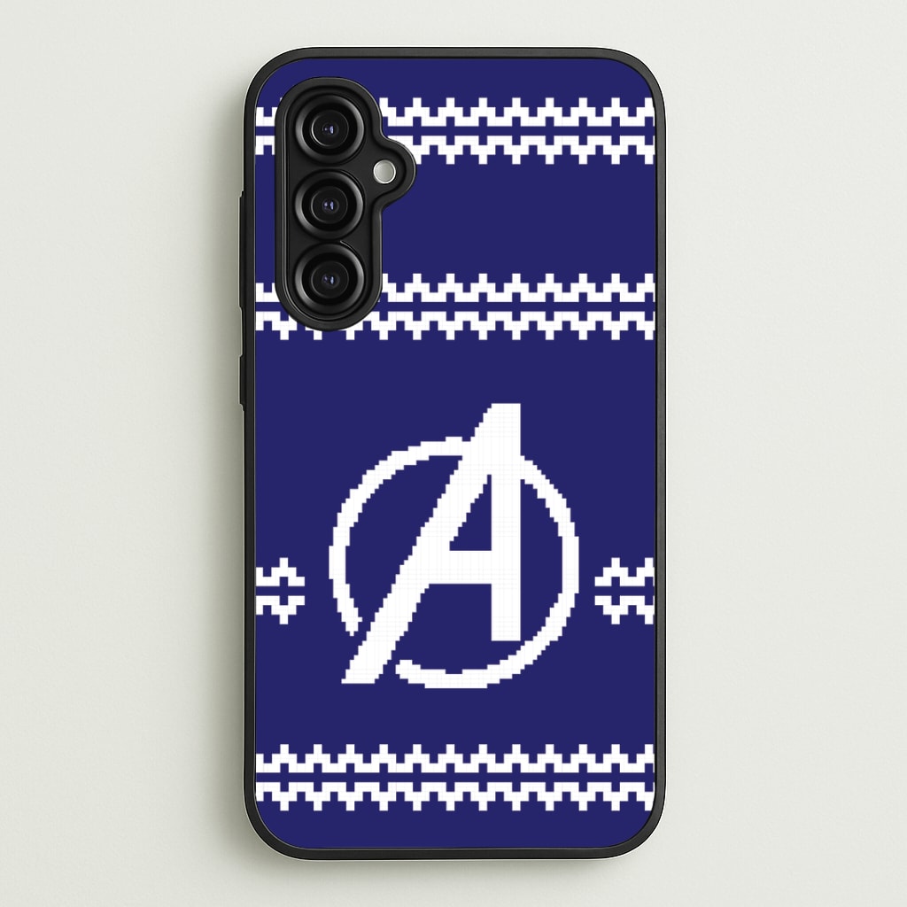 Superhero Team Blue Christmas Jumper Galaxy A14 Case