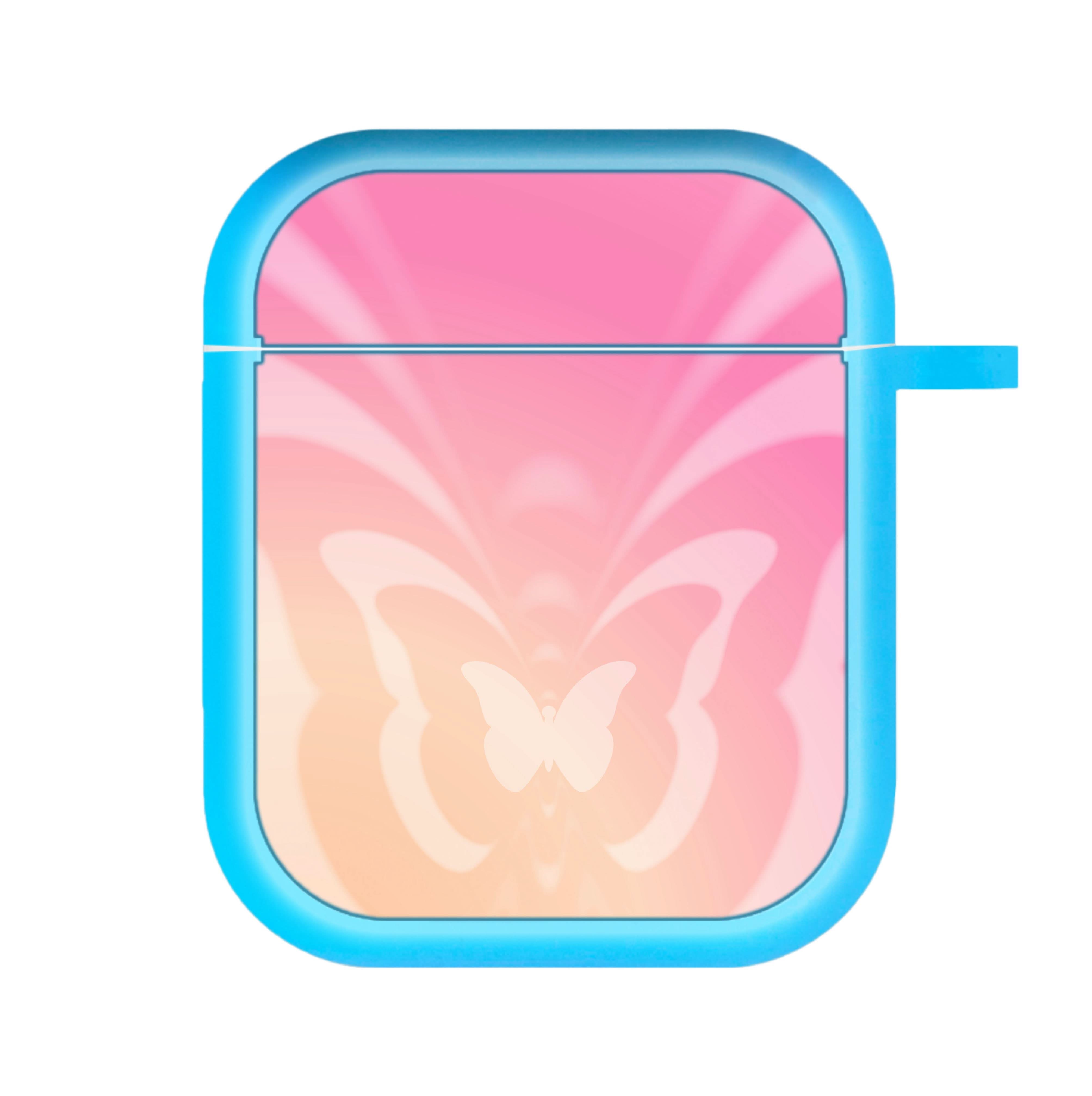 Butterfly Gradient Pink AirPods Case