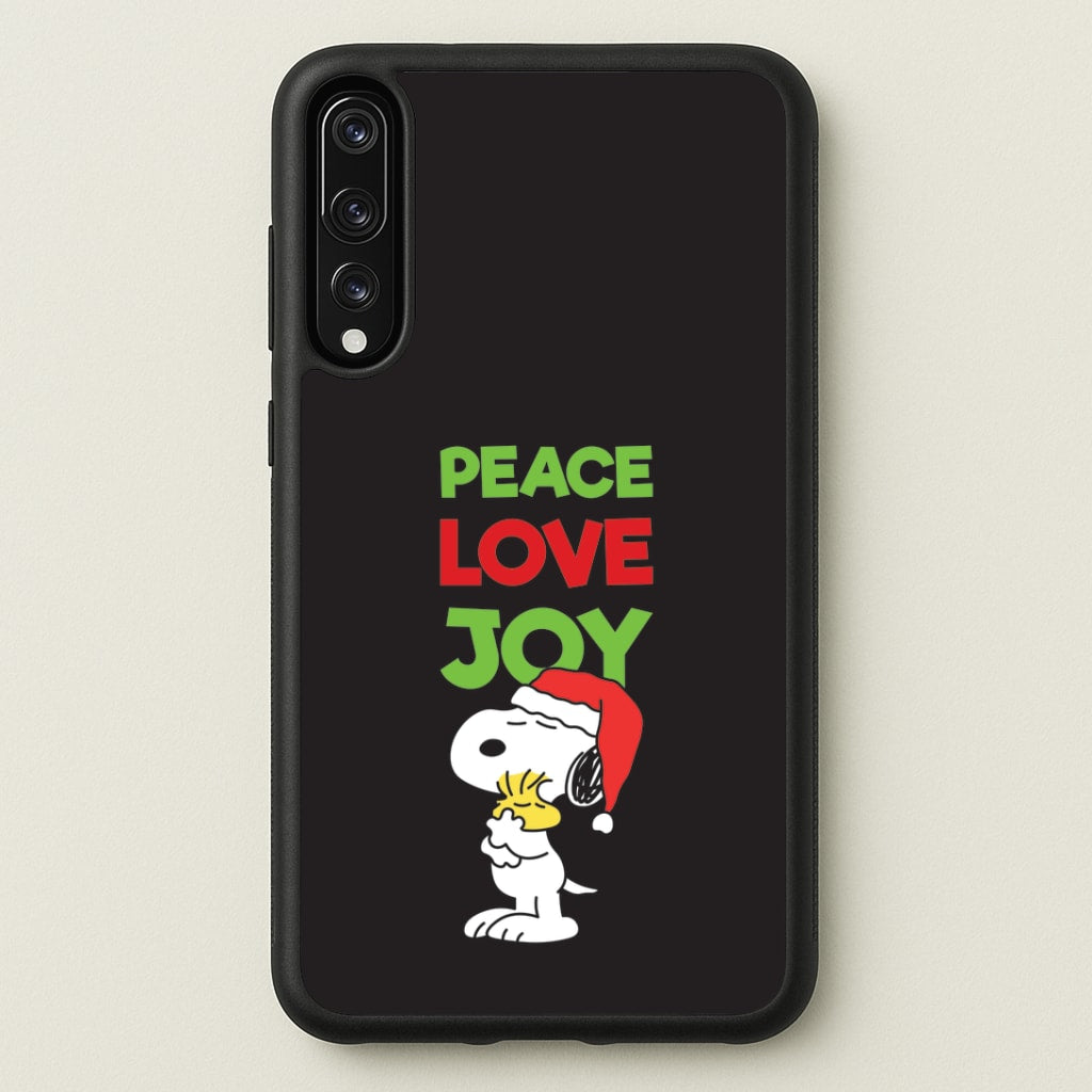 Peace, Love, Joy Christmas Cartoon Beagle Huawei P20 Pro Case