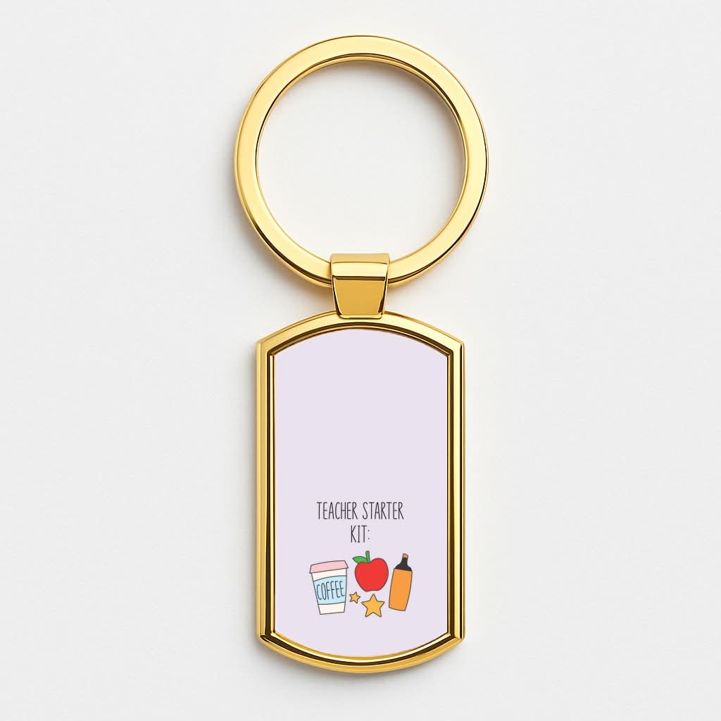 Teacher Starter Kit Gold Keyring