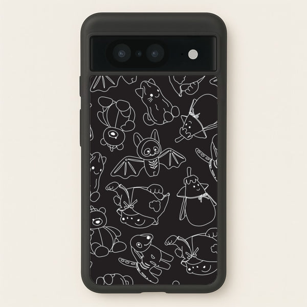Halloween Plushies Pattern II - Halloween Google Pixel 8 Case