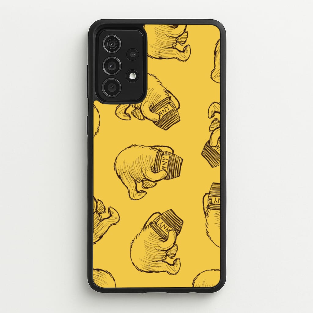 Winnie Honey Pot Pattern Galaxy A52 / A52s Case