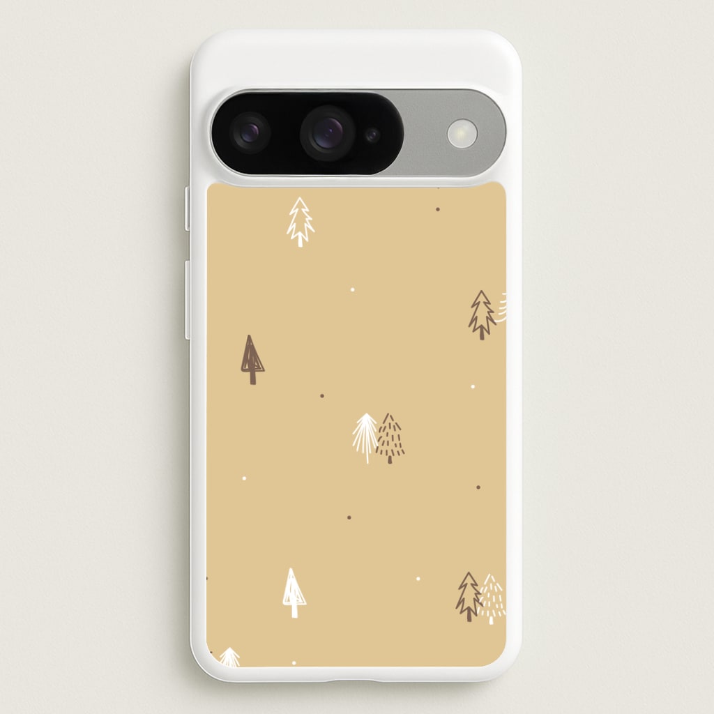 Minimal Christmas Trees Pattern Google Pixel 10 / 10 Pro Case