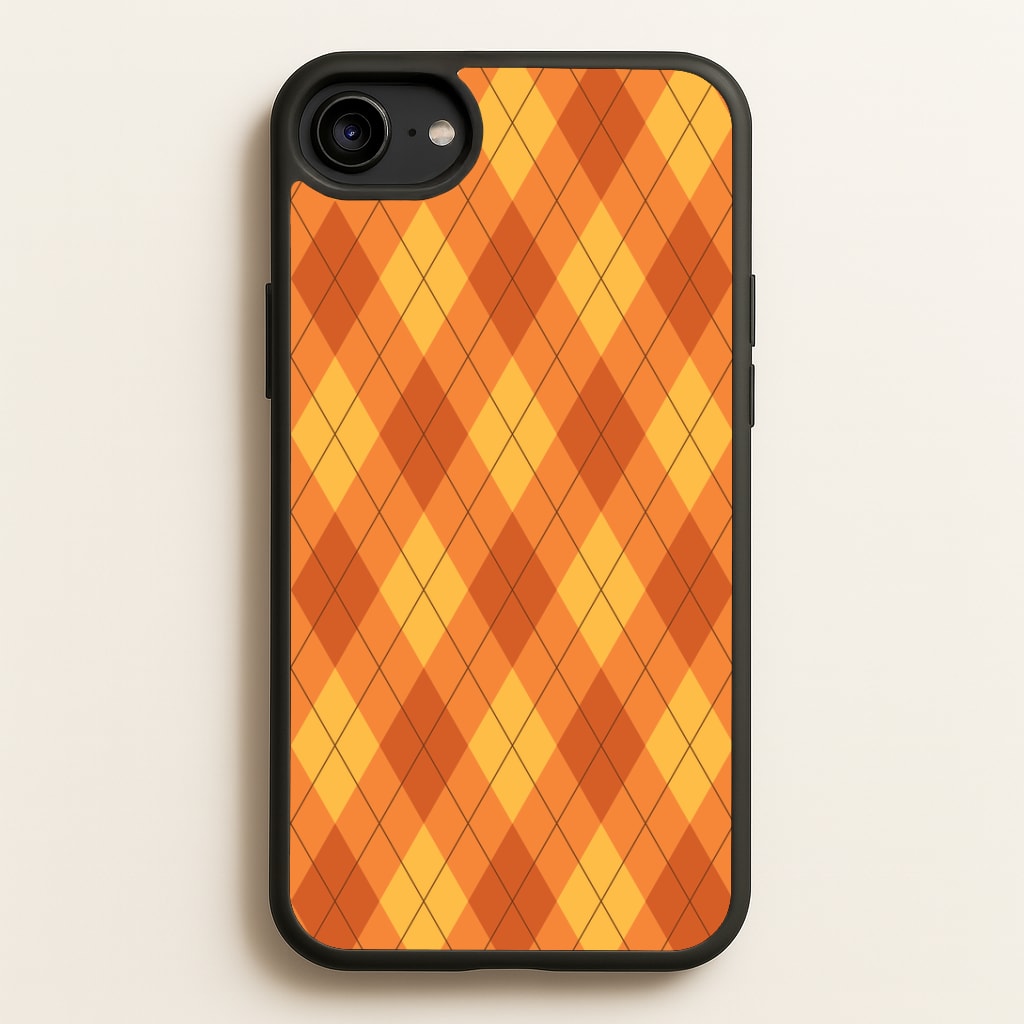 Orange Argyle Pattern iPhone 6 / 7 / 8 / SE Case