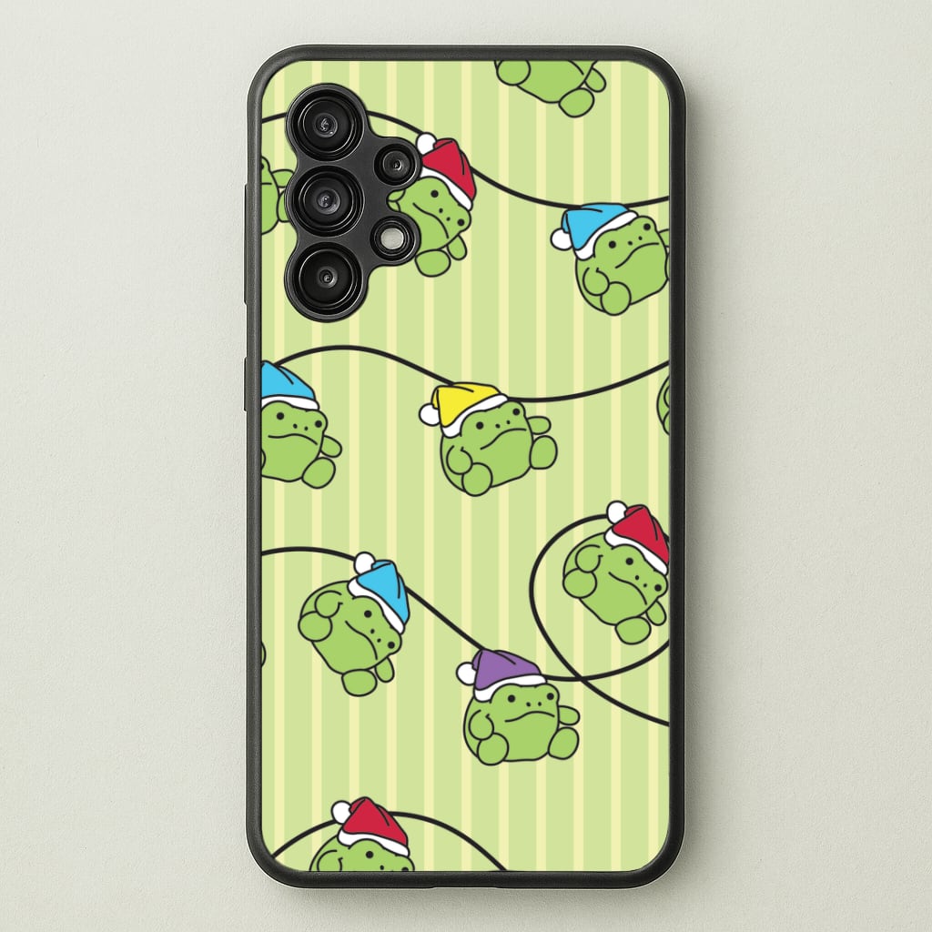 Christmas Frog Plush Fairylights Pattern Galaxy A13 Case