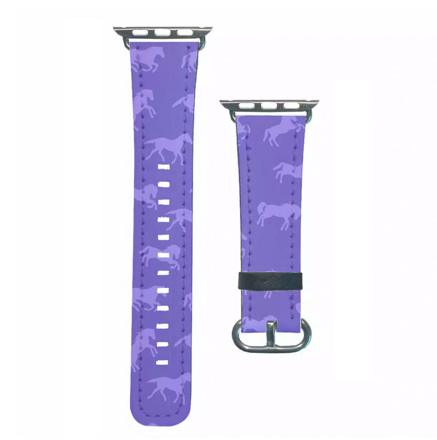 Purple Horse Pattern - Horses Apple Watch Strap