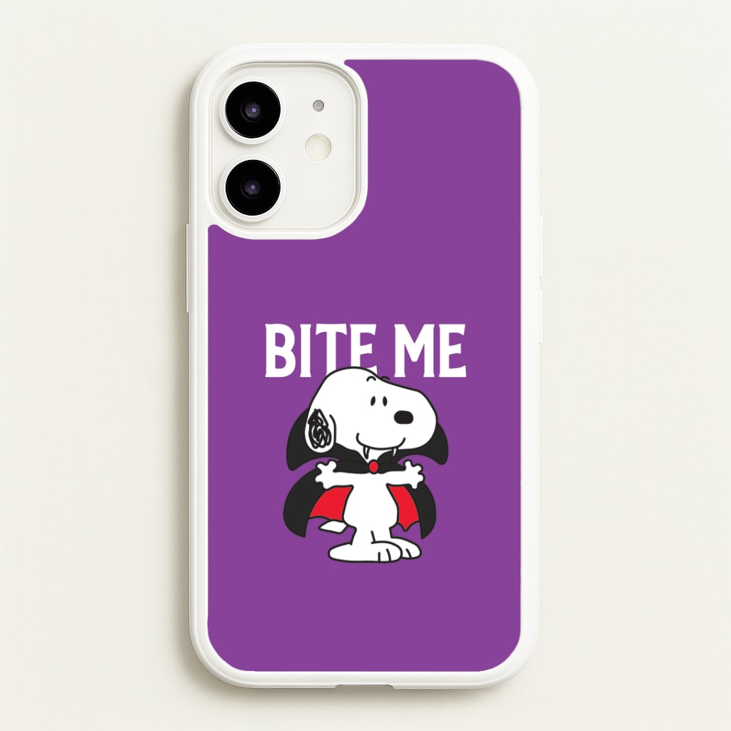 Bite Me Cartoon Beagle iPhone 12 / 12 Pro Case