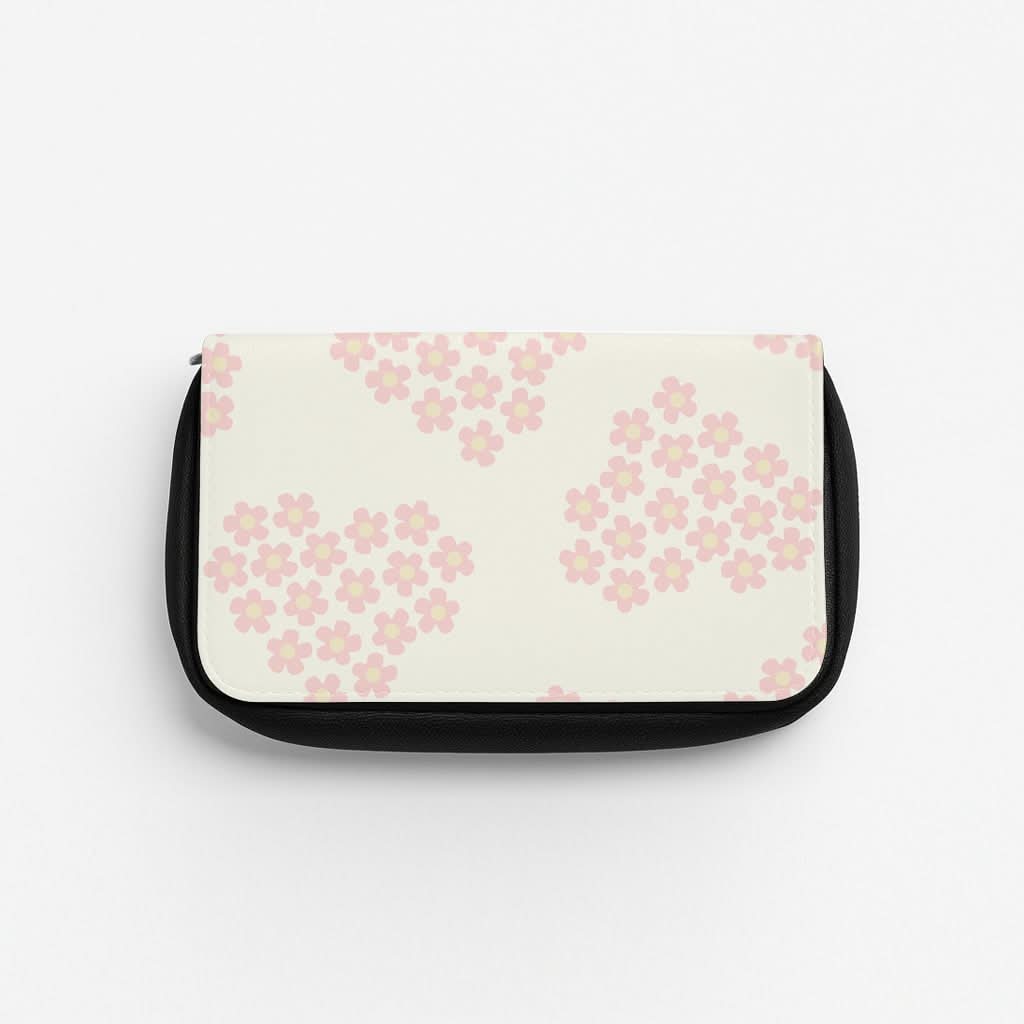 Flower Hearts Pattern Pencil Case