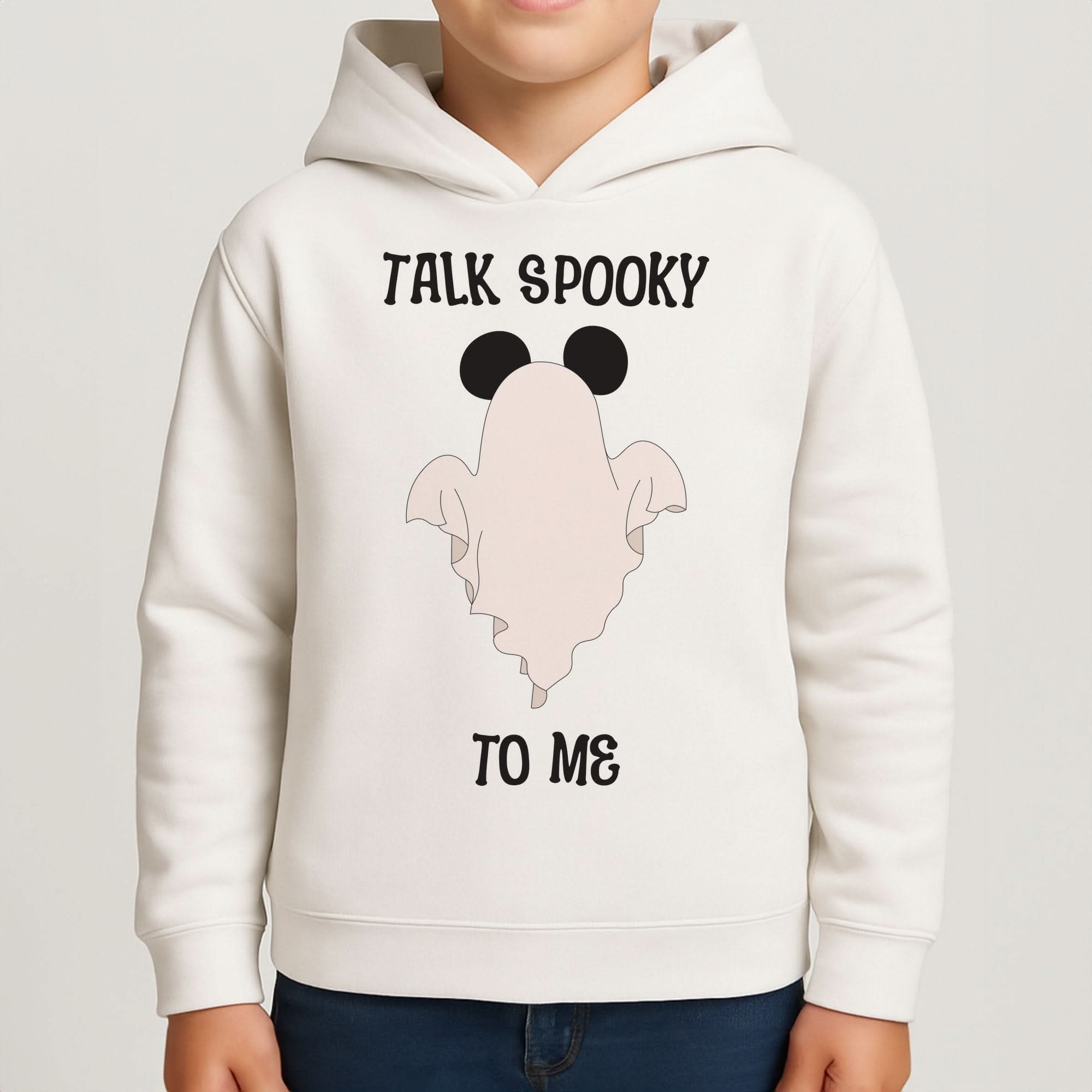 Talk Spooky To Me Mouse Ghost Boys Hoodie
