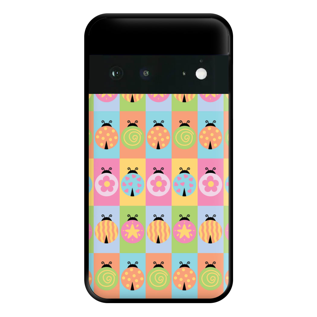 Cartoon Ladybugs Colourful Pattern Google Pixel 6 Case