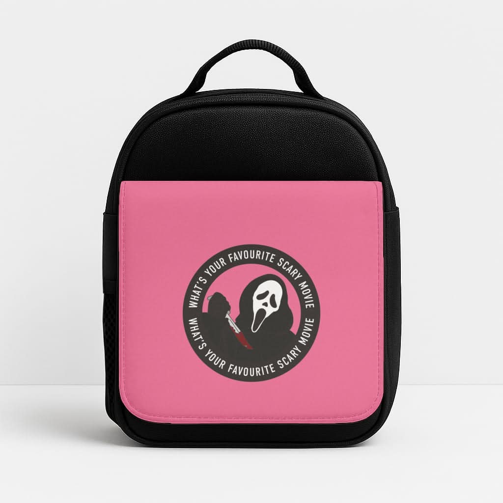 What's Your Favourite Scary Movie Badge Insulated Lunch Bag