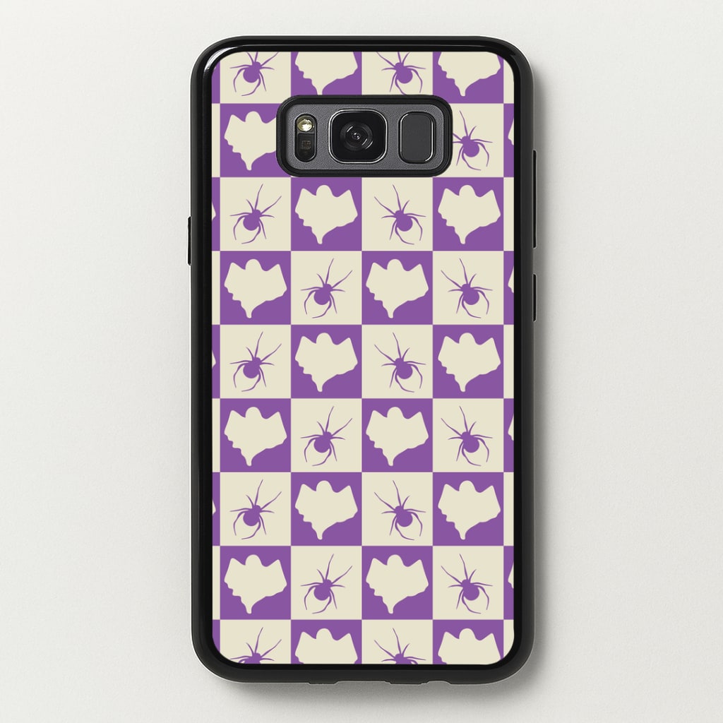 Spiders And Ghosts Checkered Pattern I Galaxy S8 Plus Case