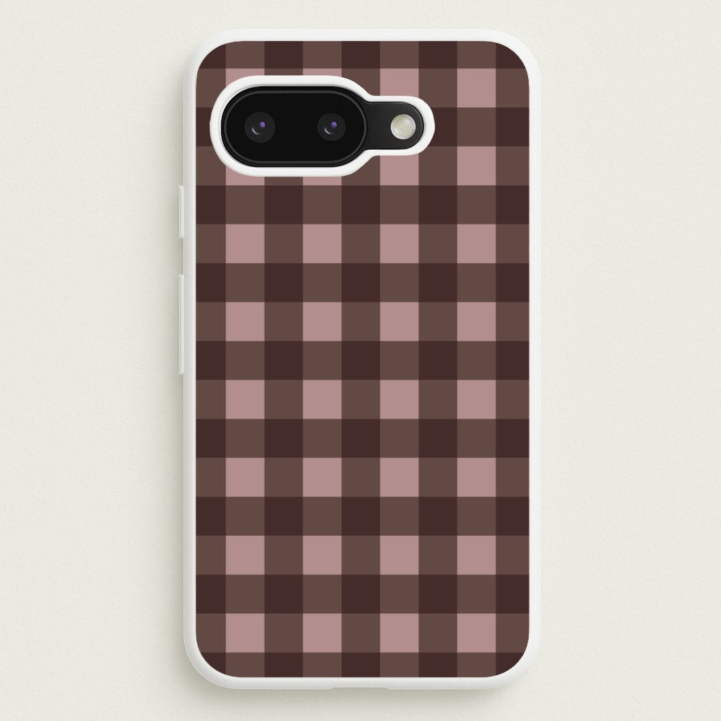 Chocolate Gingham Google Pixel 9a Case