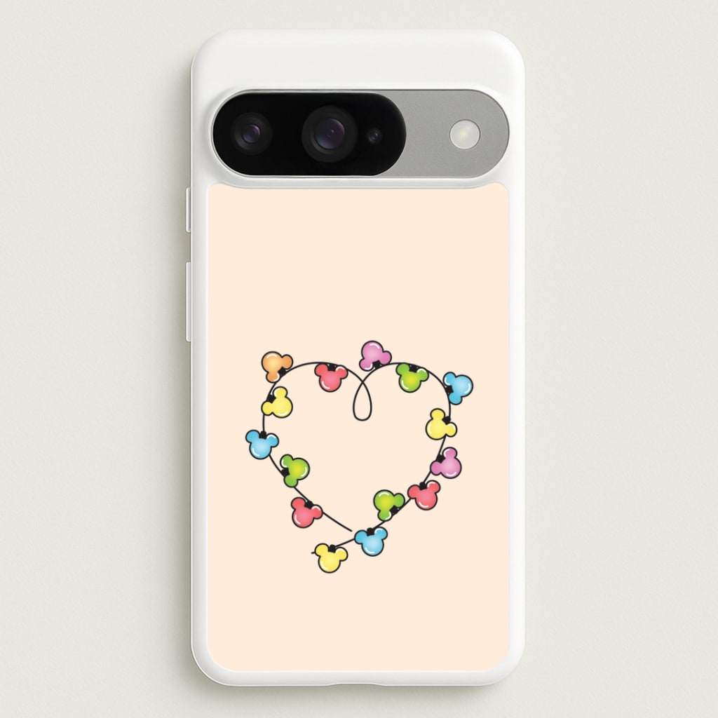 Cartoon Mouse Christmas Fairylights Heart Google Pixel 10 / 10 Pro Case