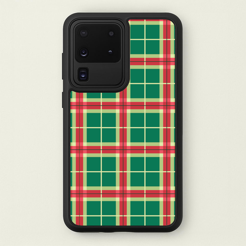 Red And Green Tartan II Christmas Pattern Galaxy S20 Ultra Case