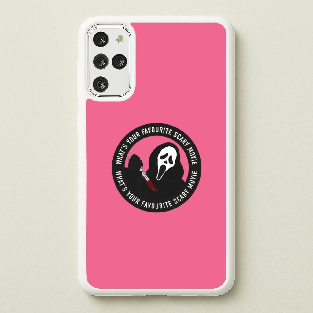 What's Your Favourite Scary Movie Badge Galaxy S20 Plus Case