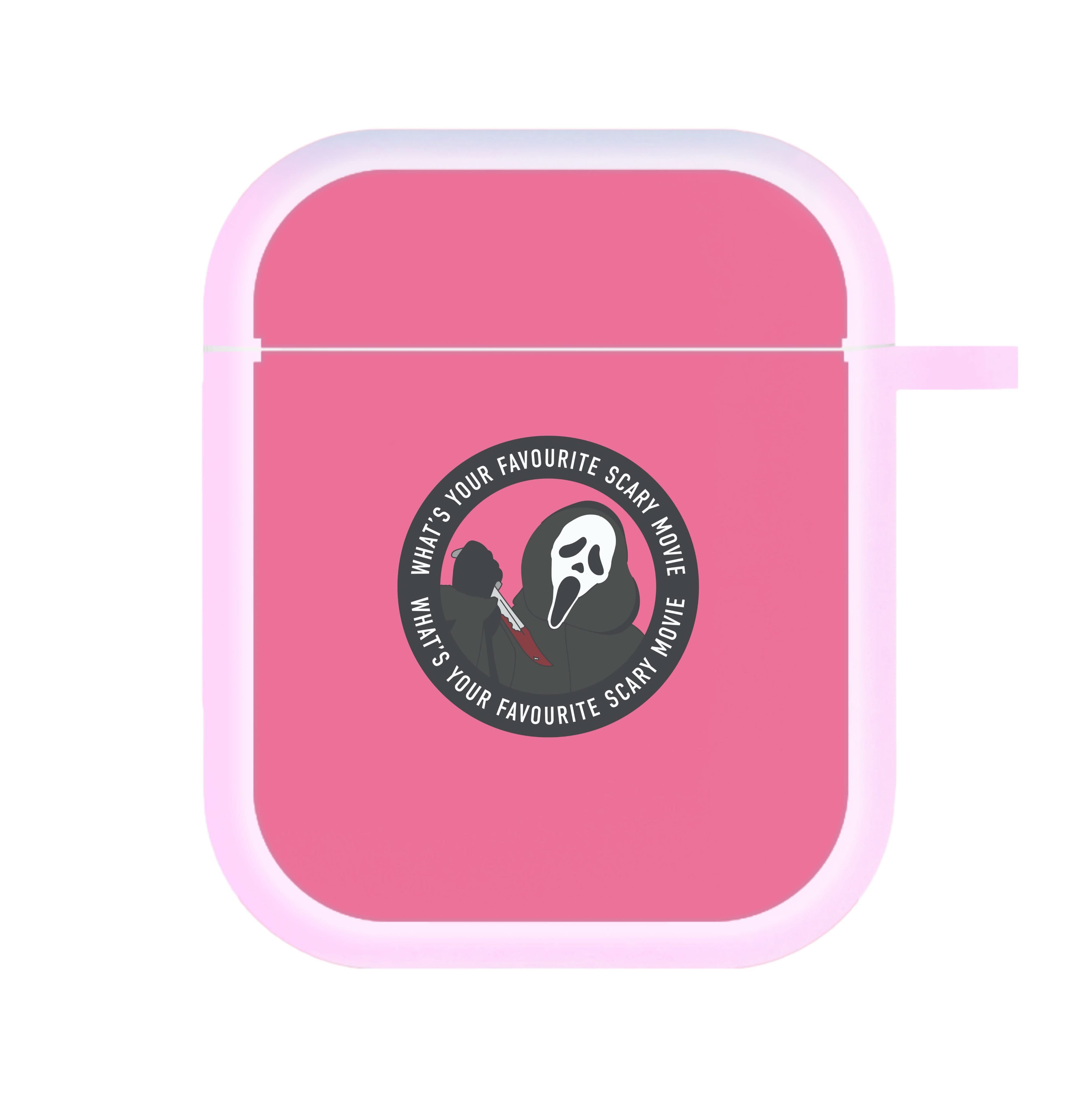 What's Your Favourite Scary Movie Badge AirPods Case