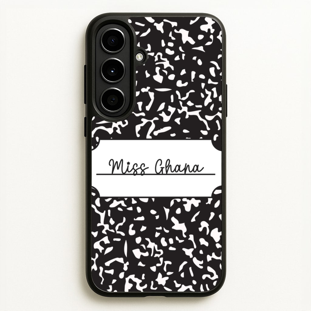 Personalised School Notebook Galaxy A56 Case