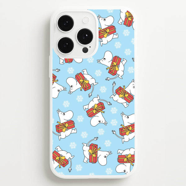 Present And Snowflakes Moom Pattern iPhone 13 Pro Max Case