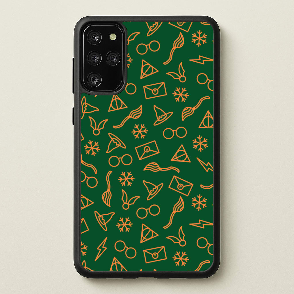 Christmas Wizard Icons Pattern Galaxy S20 Plus Case
