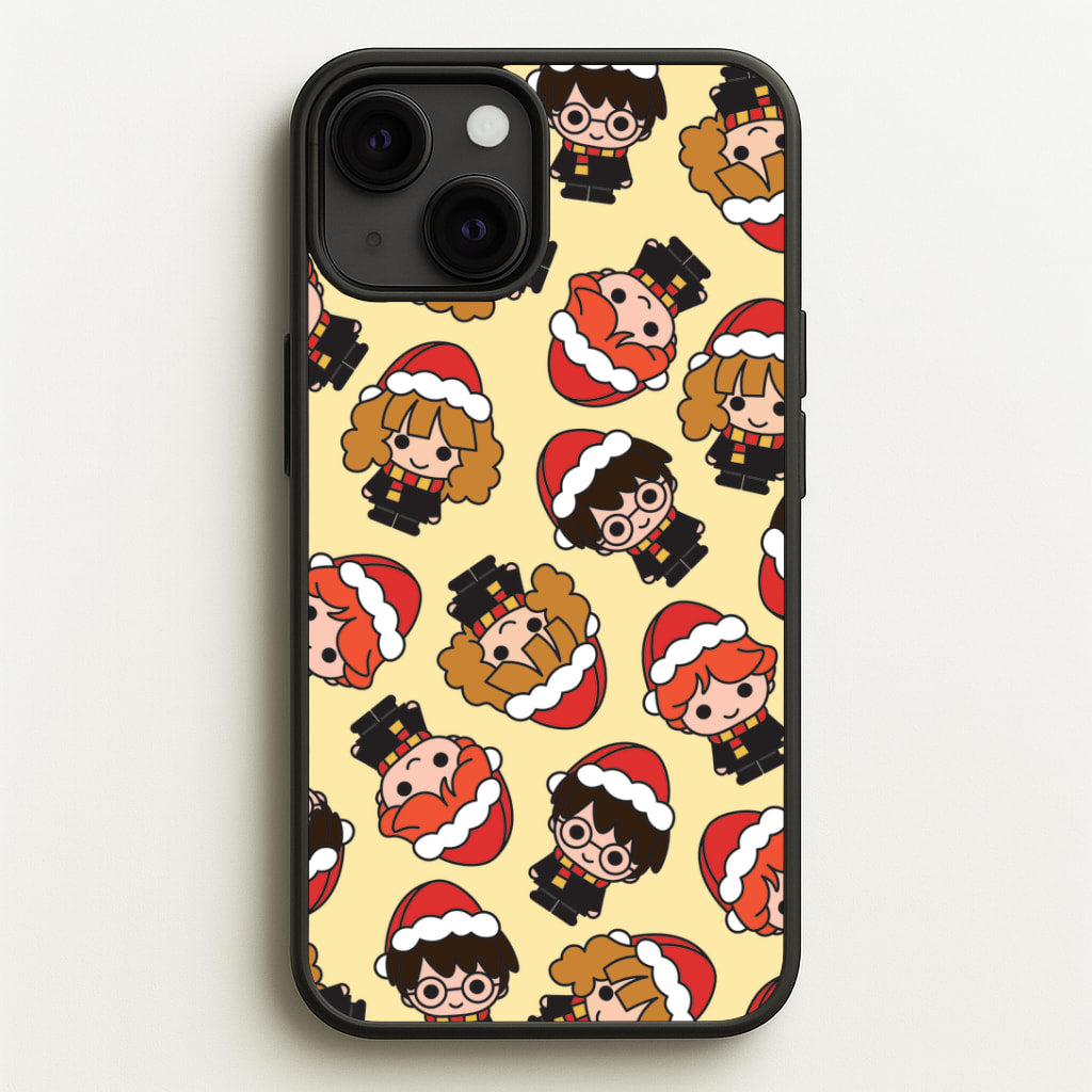 Wizards With Christmas Hats Pattern iPhone 13 Mini Case