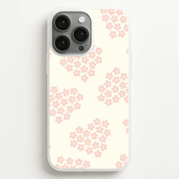 Flower Hearts Pattern iPhone 13 Pro Case