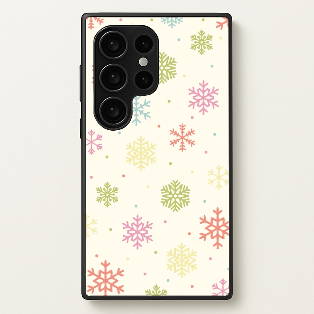 Pastel Snowflakes Pattern Galaxy S24 Ultra Case