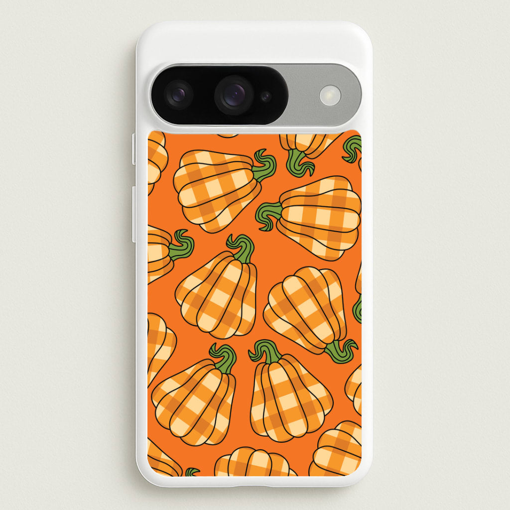Tartan Pumpkins Pattern Google Pixel 10 / 10 Pro Case