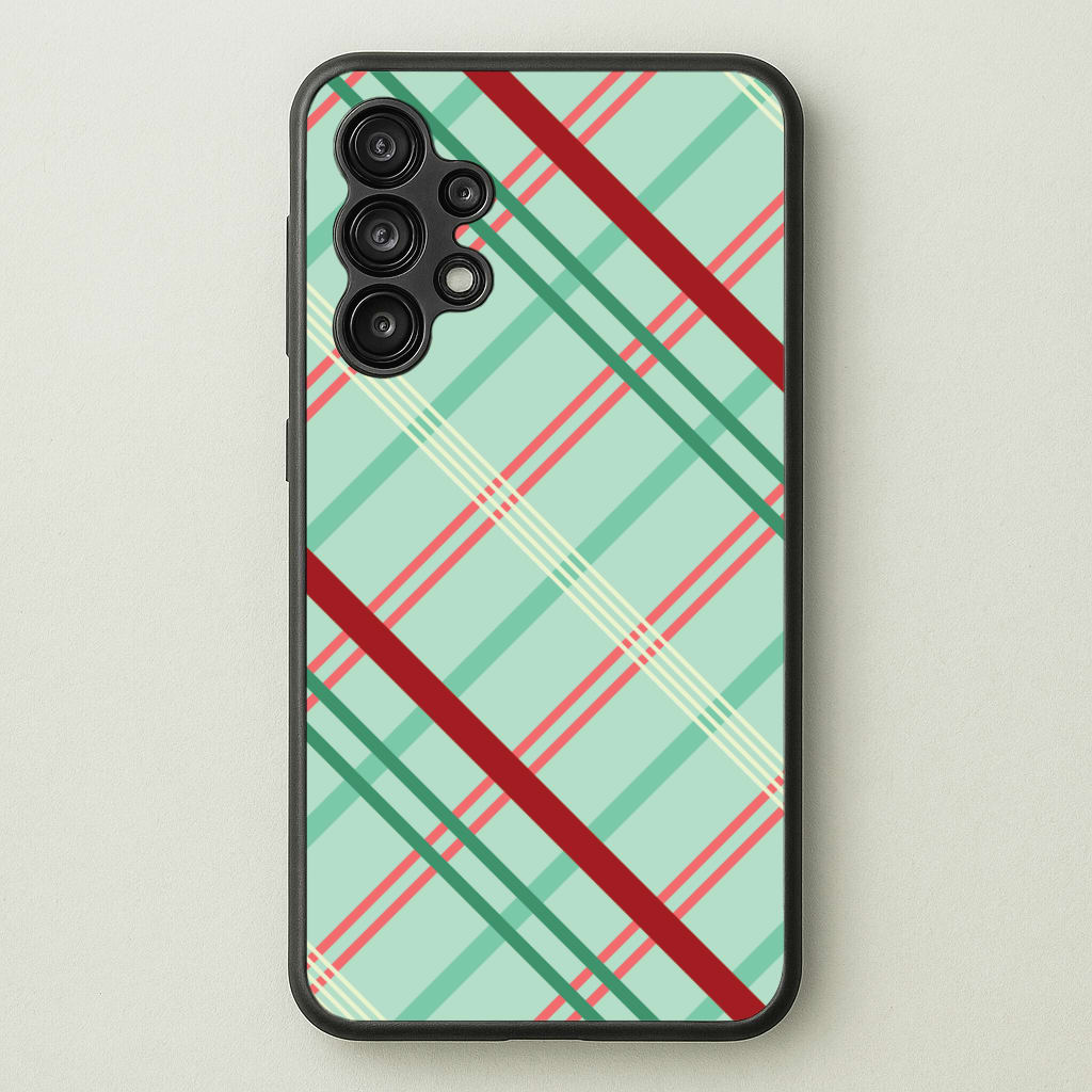 Pastel Tartan Christmas Pattern Galaxy A13 Case