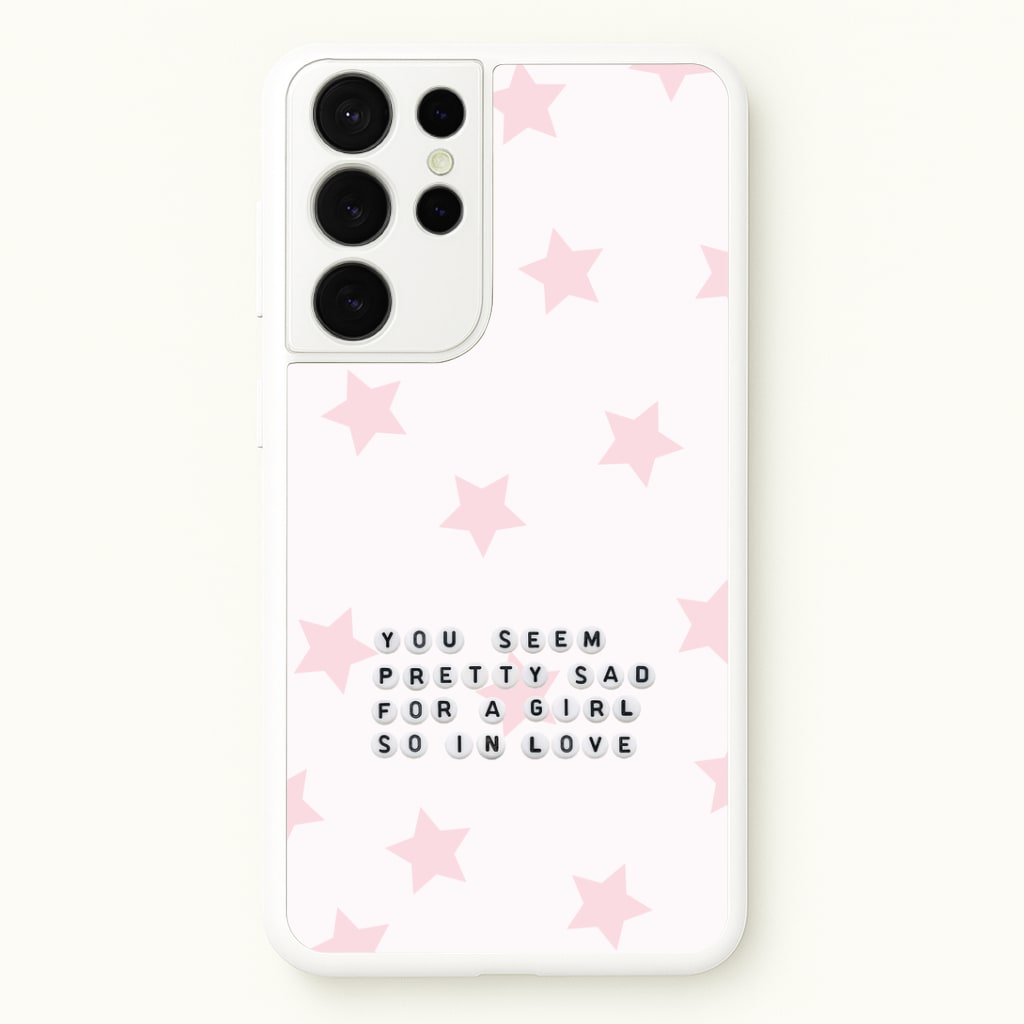 Pretty Sad Letter Beads Galaxy S21 Ultra Case