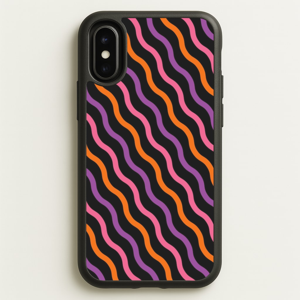 Wavy Abstract Halloween Pattern iPhone X / XS Case