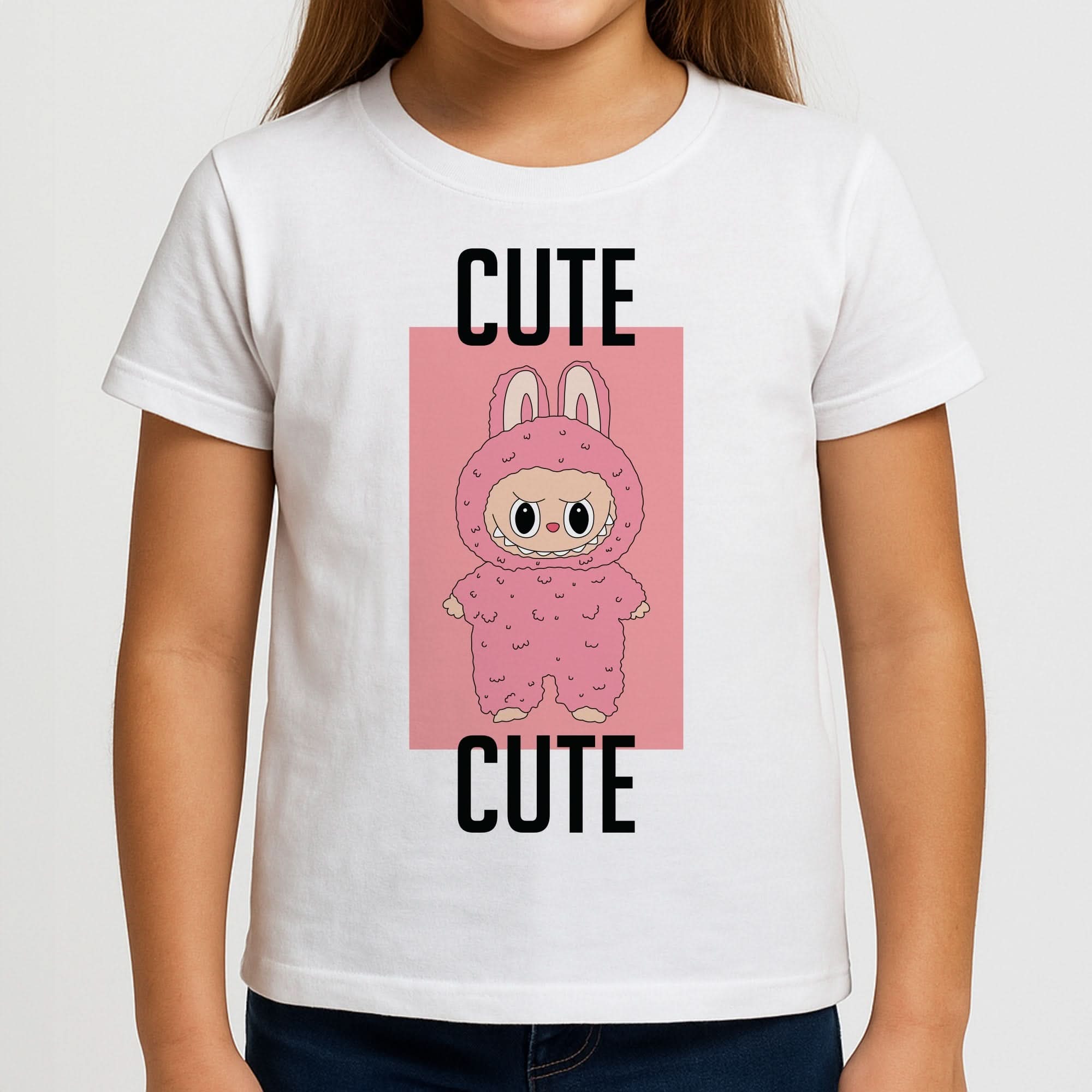 Cute Pink Monster Girls T-Shirt