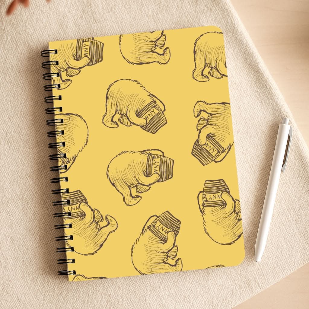 Winnie Honey Pot Pattern Notepad